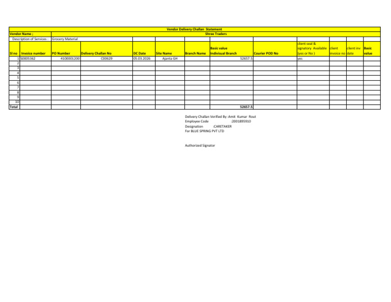 Delivery Challan and Sservice Report Format.ajanta March-26 (1)2 | PDF