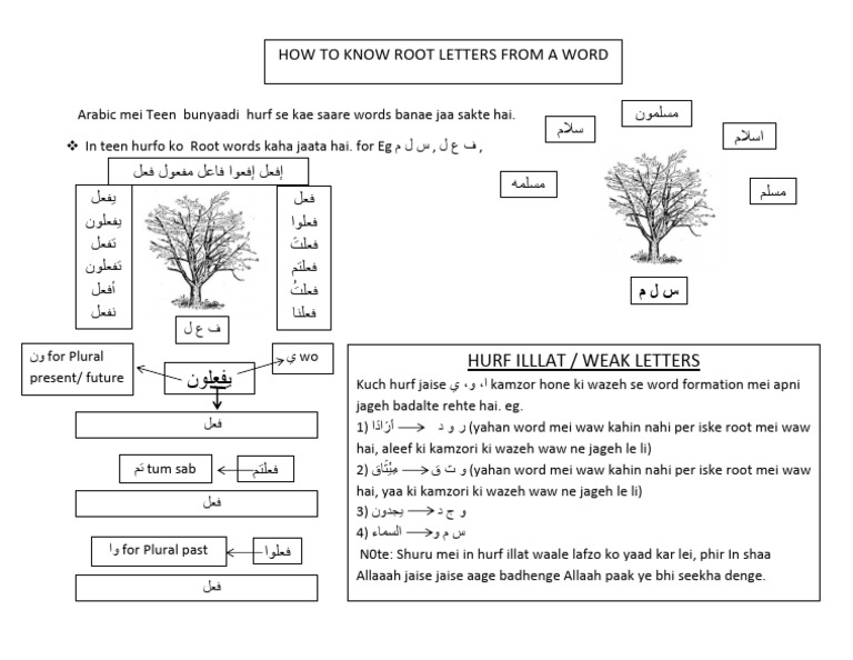 Arabic Mei Teen Bunyaadi Hurf Se Kae Saare Words Banae Jaa Sakte | PDF