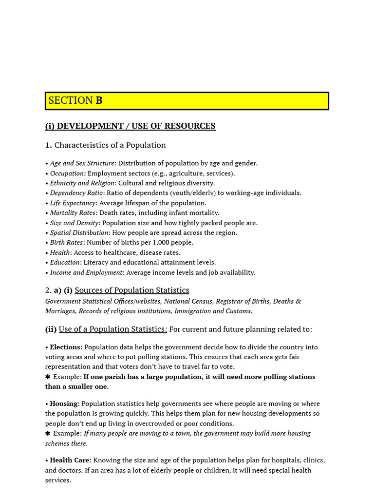 CSEC SOC Section 2 Notes | PDF
