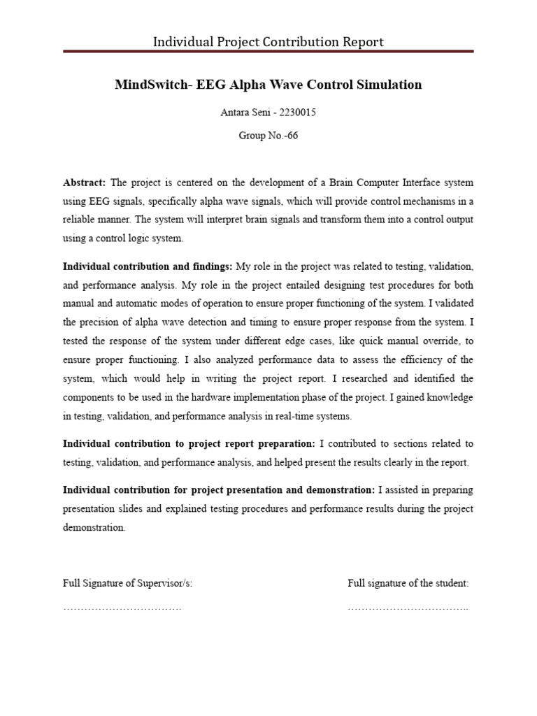 Antara Individual Project Contribution Report | PDF