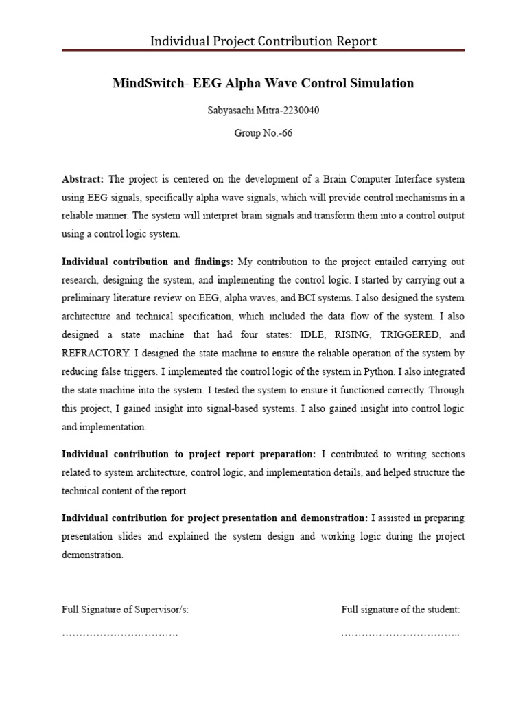 Sabyasachi Individual Project Contribution Report - Google Docs | PDF