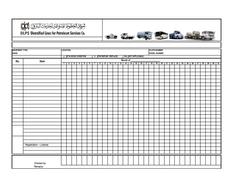 Car and Bus Checklist | PDF