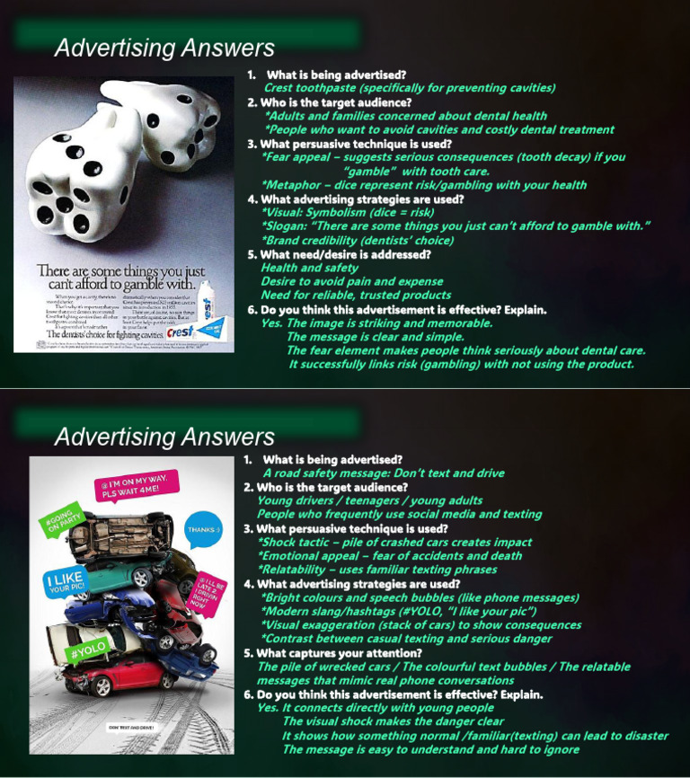 Advertising Worksheet MEMO | PDF | Advertising | Text Messaging