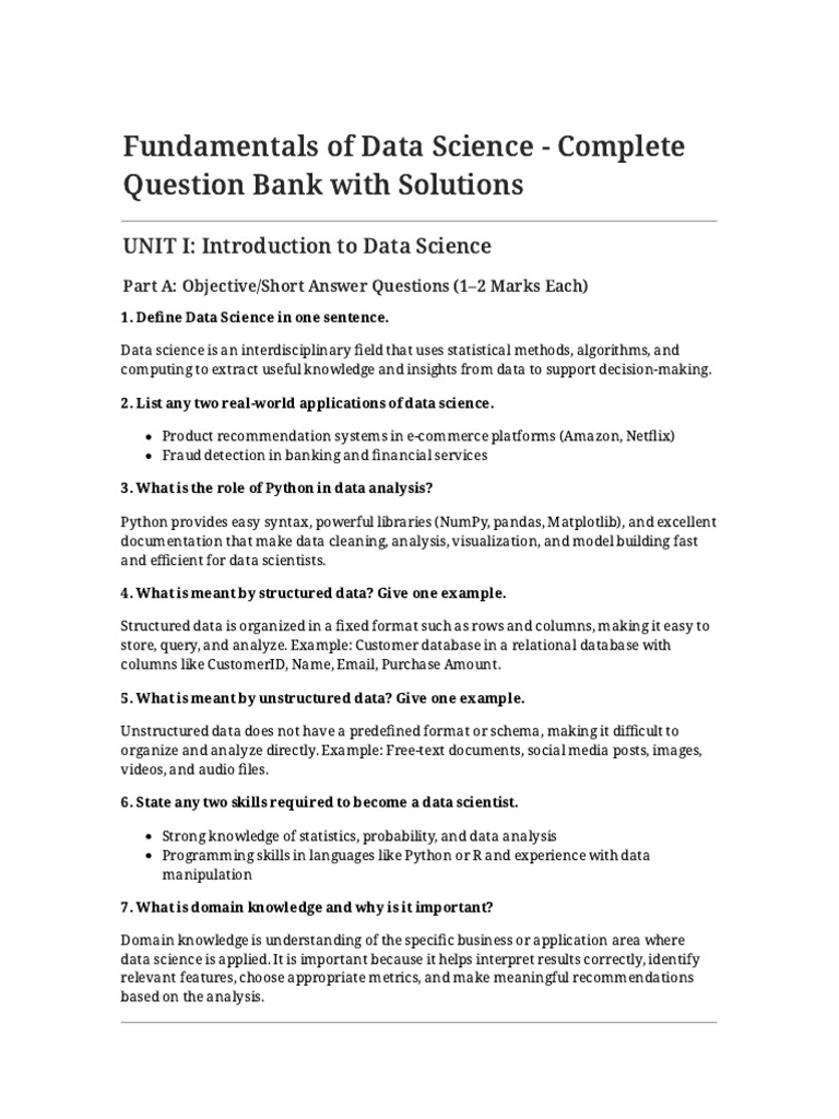 Document | PDF | Data Analysis | Data Science