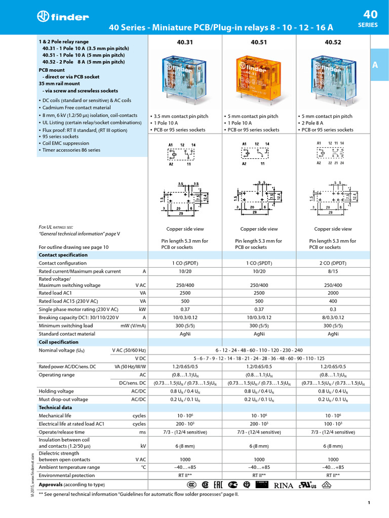 Rele Finder | PDF | Relay | Alternating Current