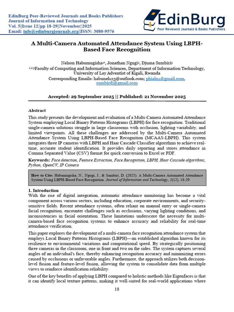 Multi Camera Automated System | PDF | Deep Learning | Databases