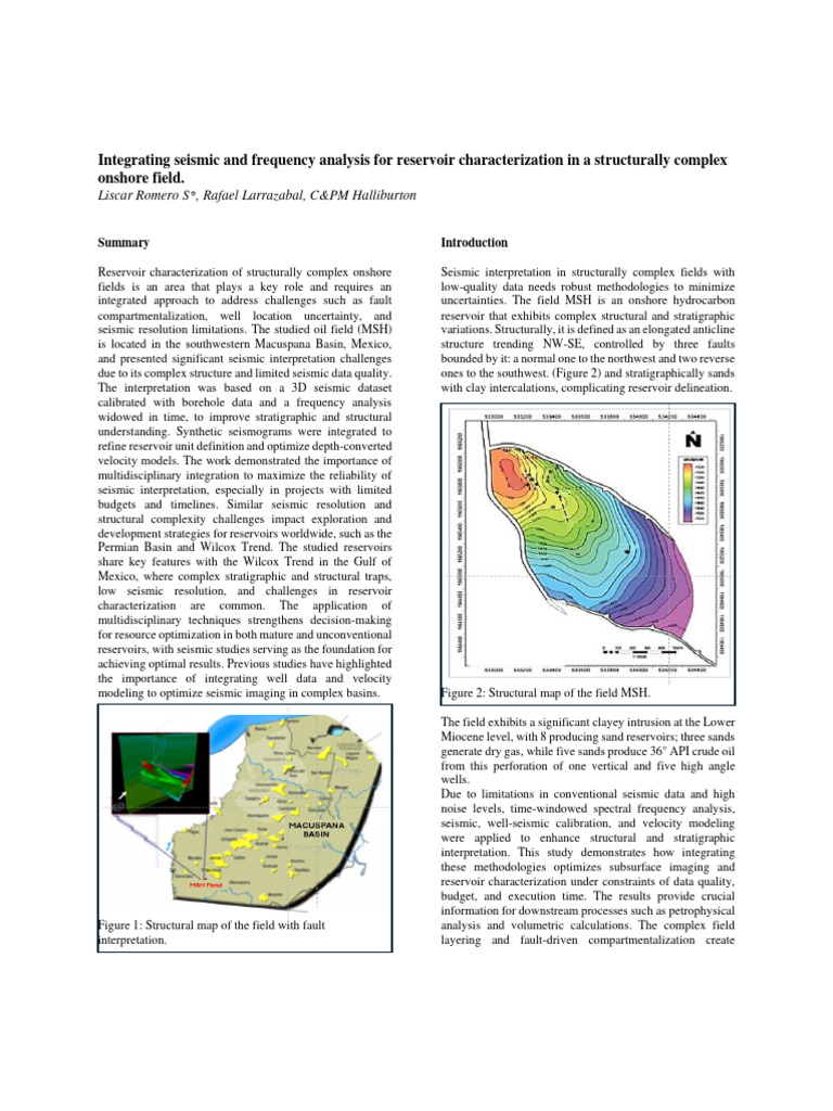 Integrating Seismic and Frequency Analys | PDF | Petroleum Reservoir ...