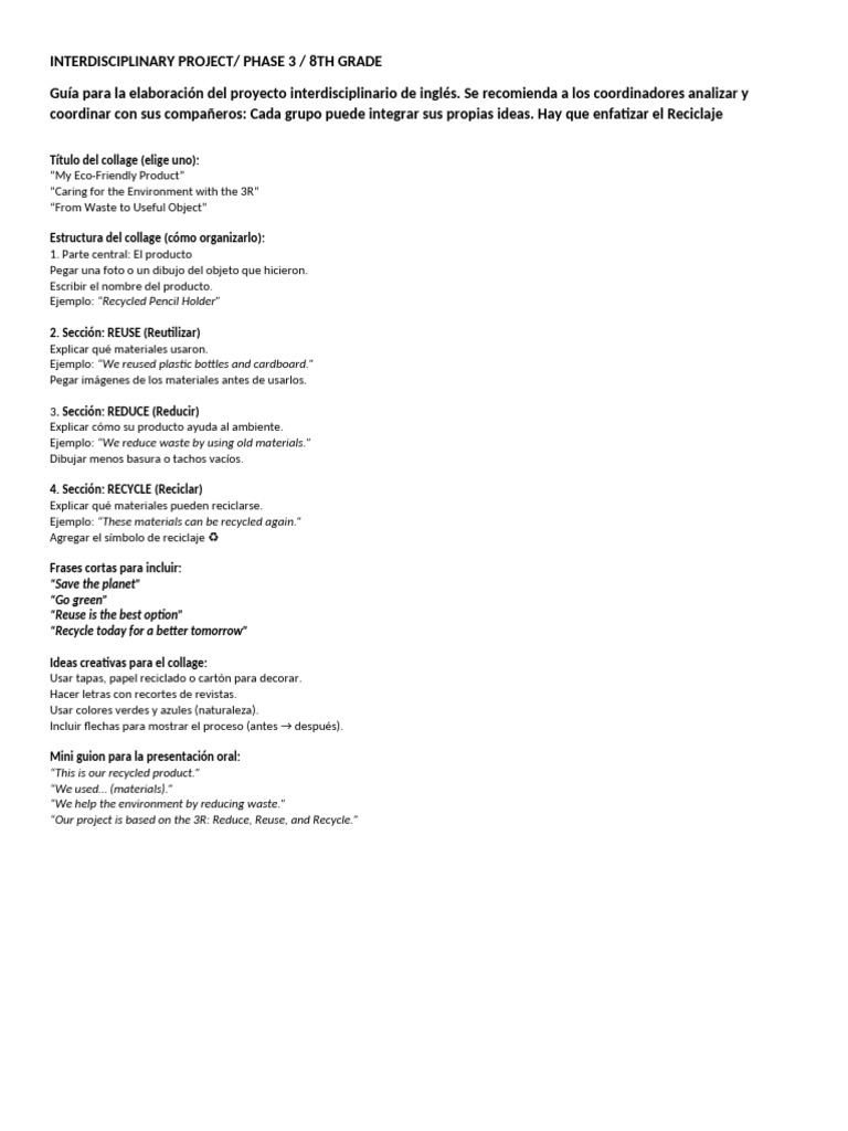 Interdisciplinary Project | PDF