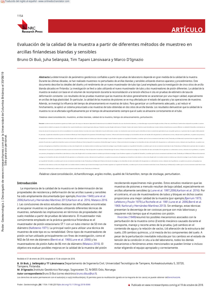 2019 - Evaluation of Sample Quality From Different Sampling Methods in ...