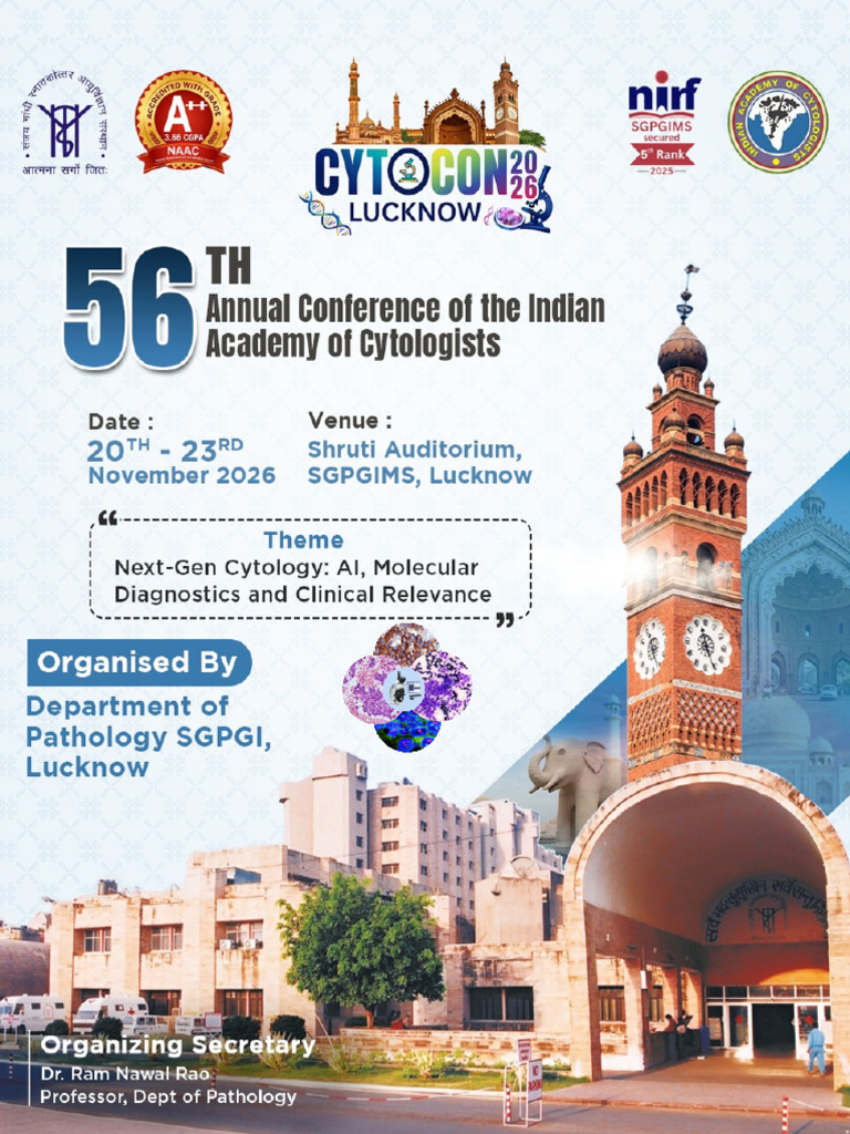 CYTOCON 2026 Conference Brochure PGI (16) | PDF | Cytopathology | Medicine