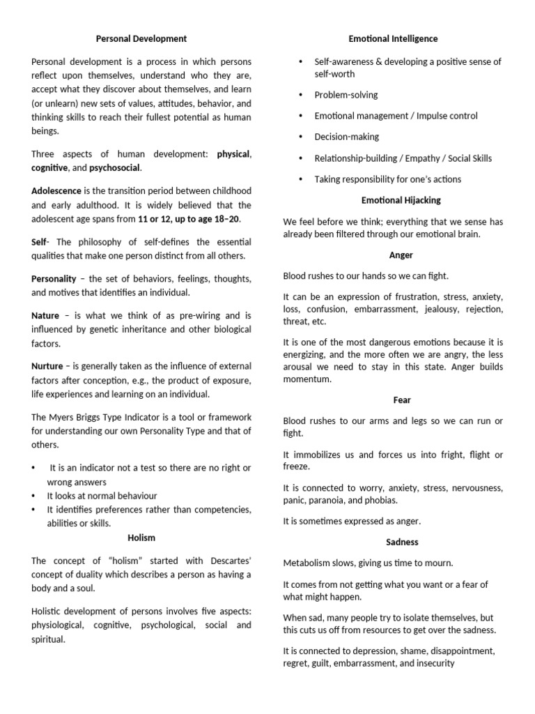 Personal Development | PDF | Anxiety | Anger