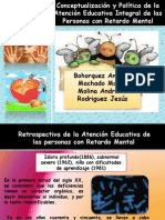 La Conceptualización y Políticas de Educación Especial