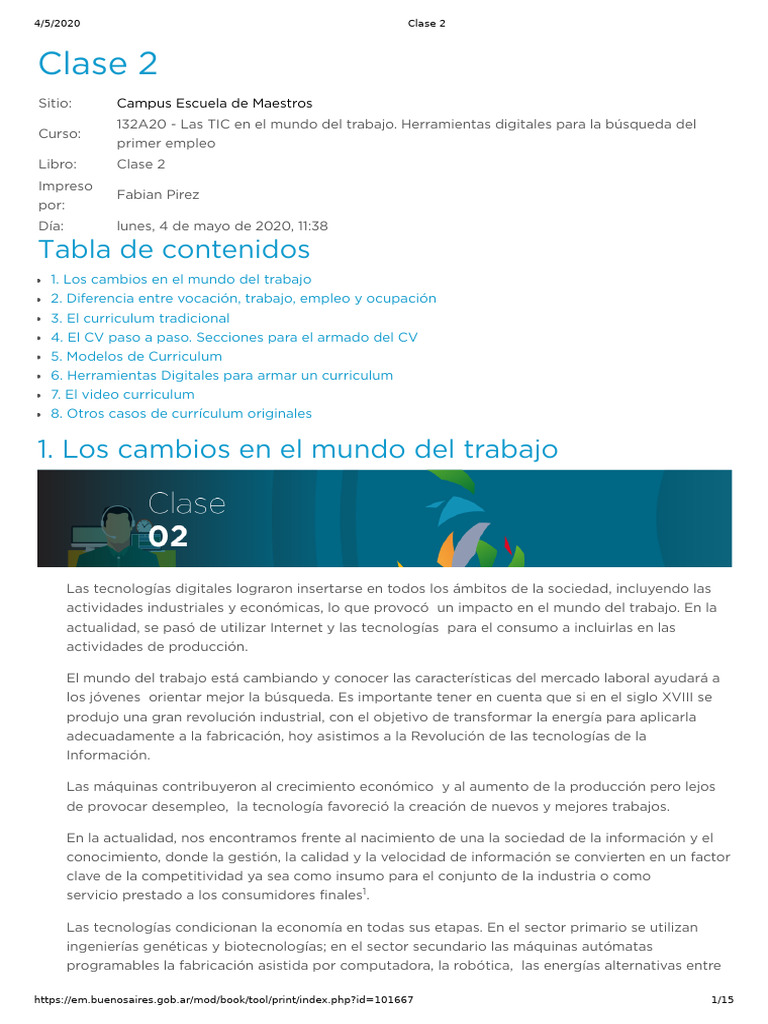 Clase 2 | PDF | Plan de estudios | Tecnología de información y ...