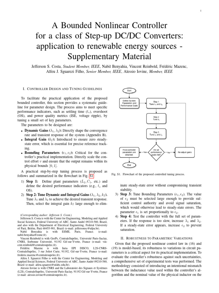 A Bounded Nonlinear Controller for a Class of Step-Up DC DC Converters ...