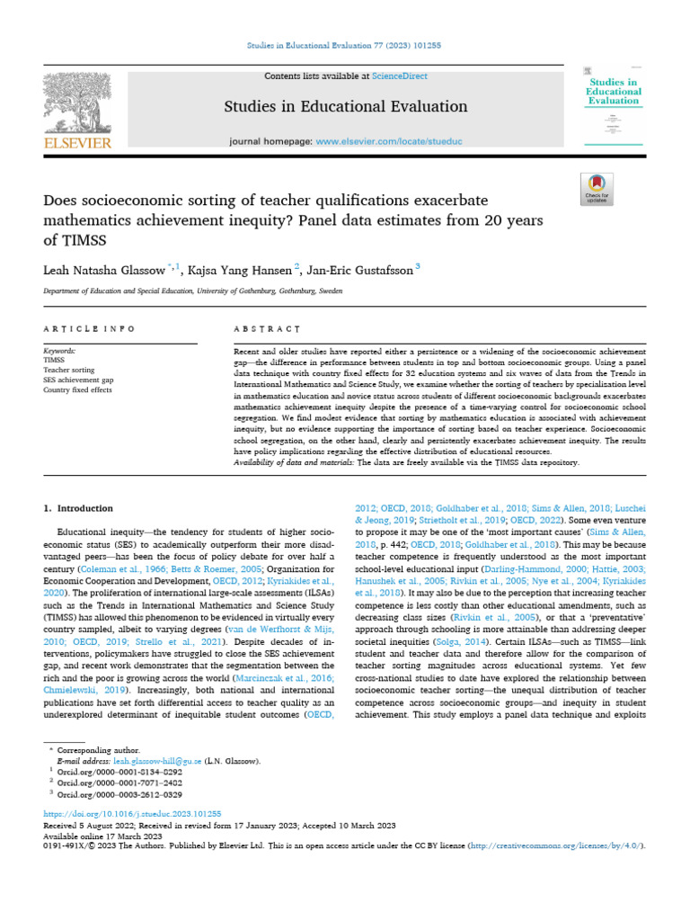 Data Timss 1 | PDF | Socioeconomic Status | Statistics