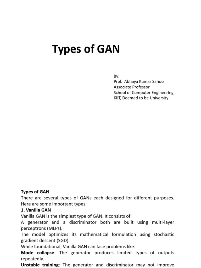 GAN_Types | PDF | Computing | Computational Neuroscience