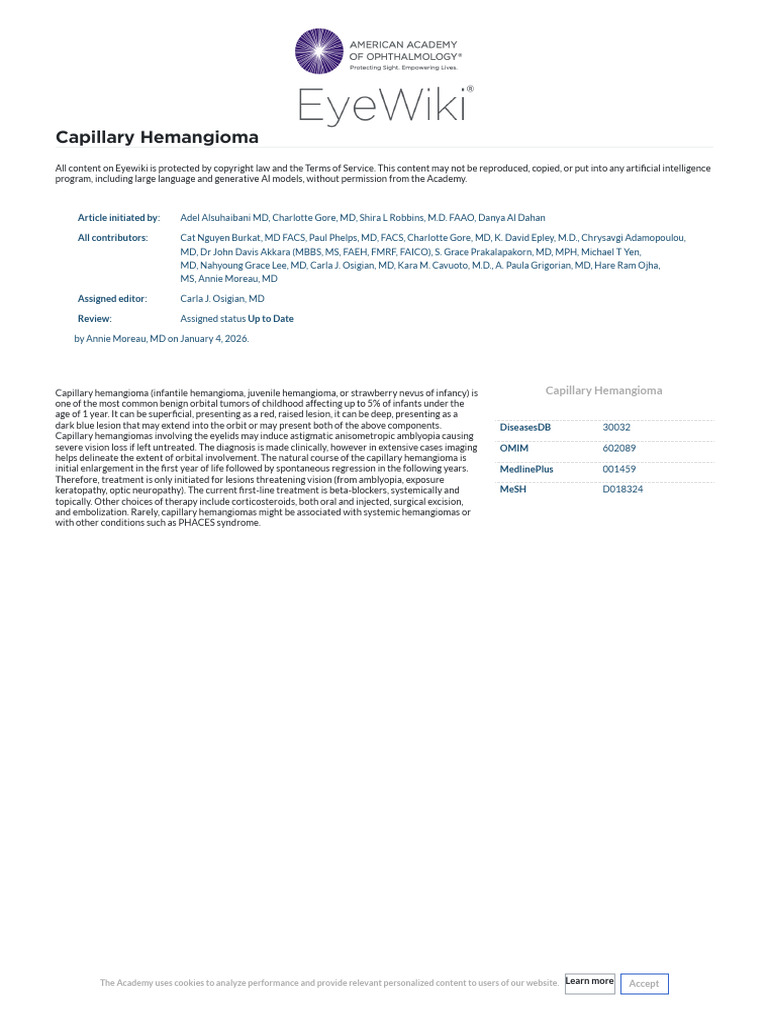 Capillary Hemangioma - EyeWiki | PDF | Magnetic Resonance Imaging ...