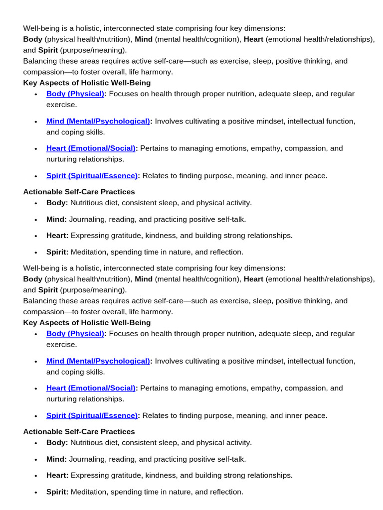 Well Being | PDF
