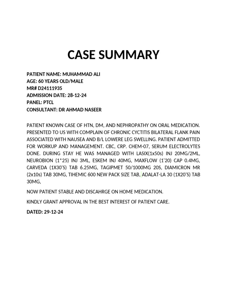 Case Summary m. Ali | PDF