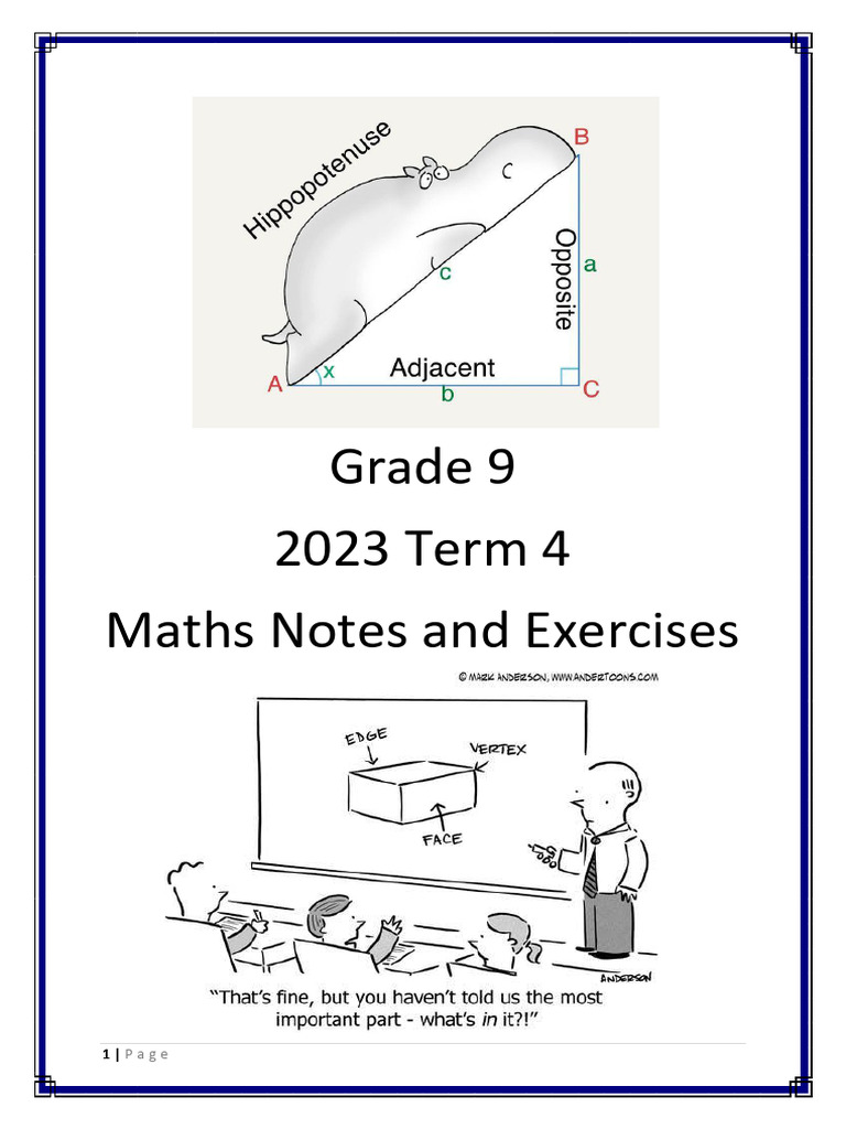 Term 4 Notes and Exercises | PDF