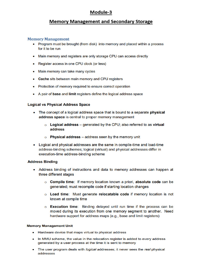 OS Part-2 Course Material | PDF
