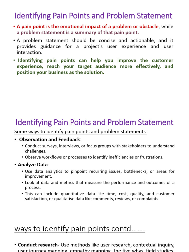 Identifying Pain Points and Problem Statement | PDF | Agriculture ...