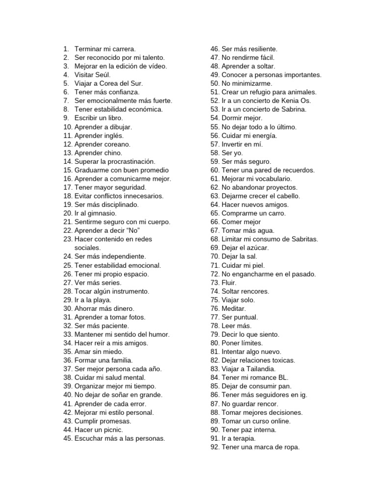 100 Metas | PDF