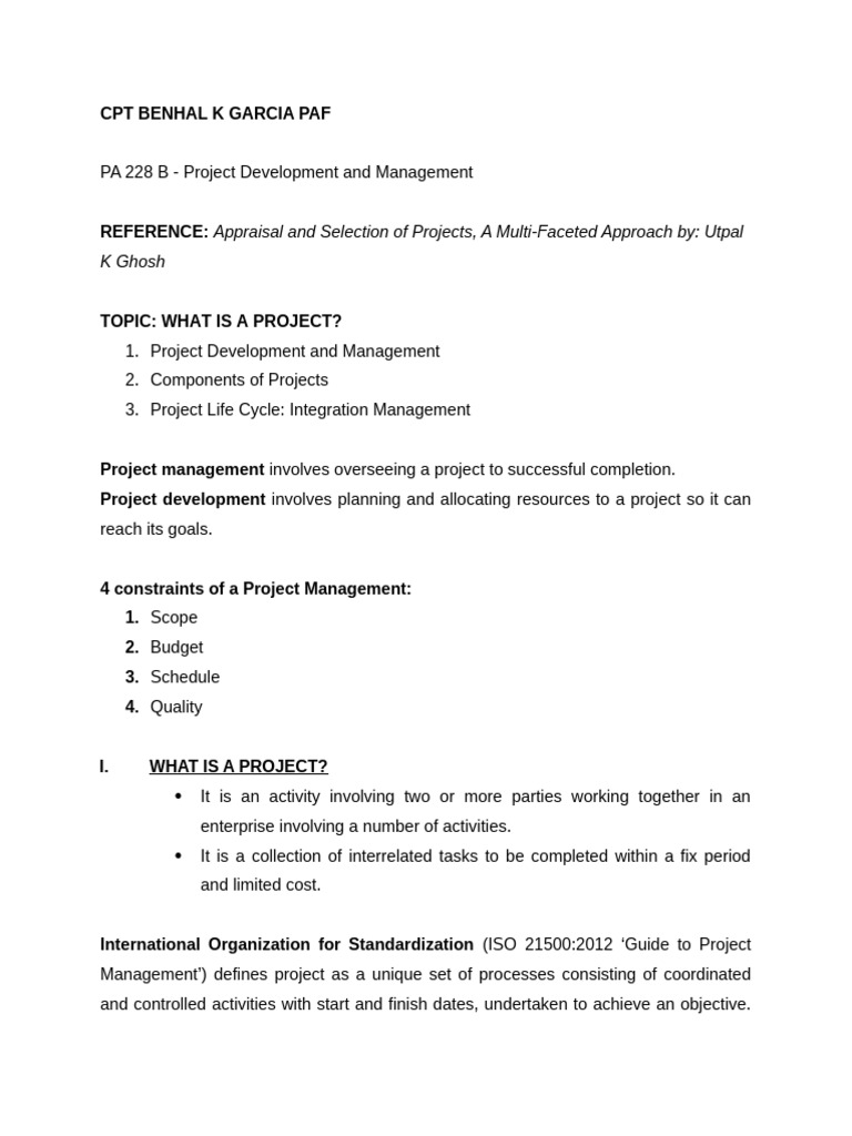 What is Project (Manuscript) | PDF | Project Management | Feasibility Study
