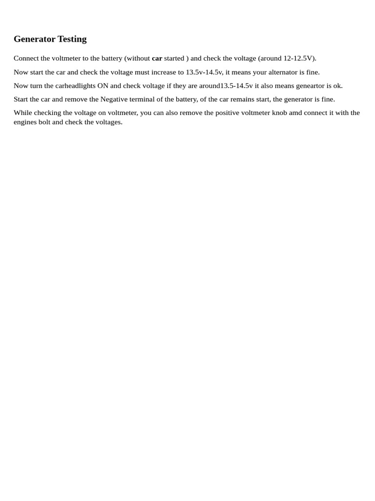 Generator Test | PDF