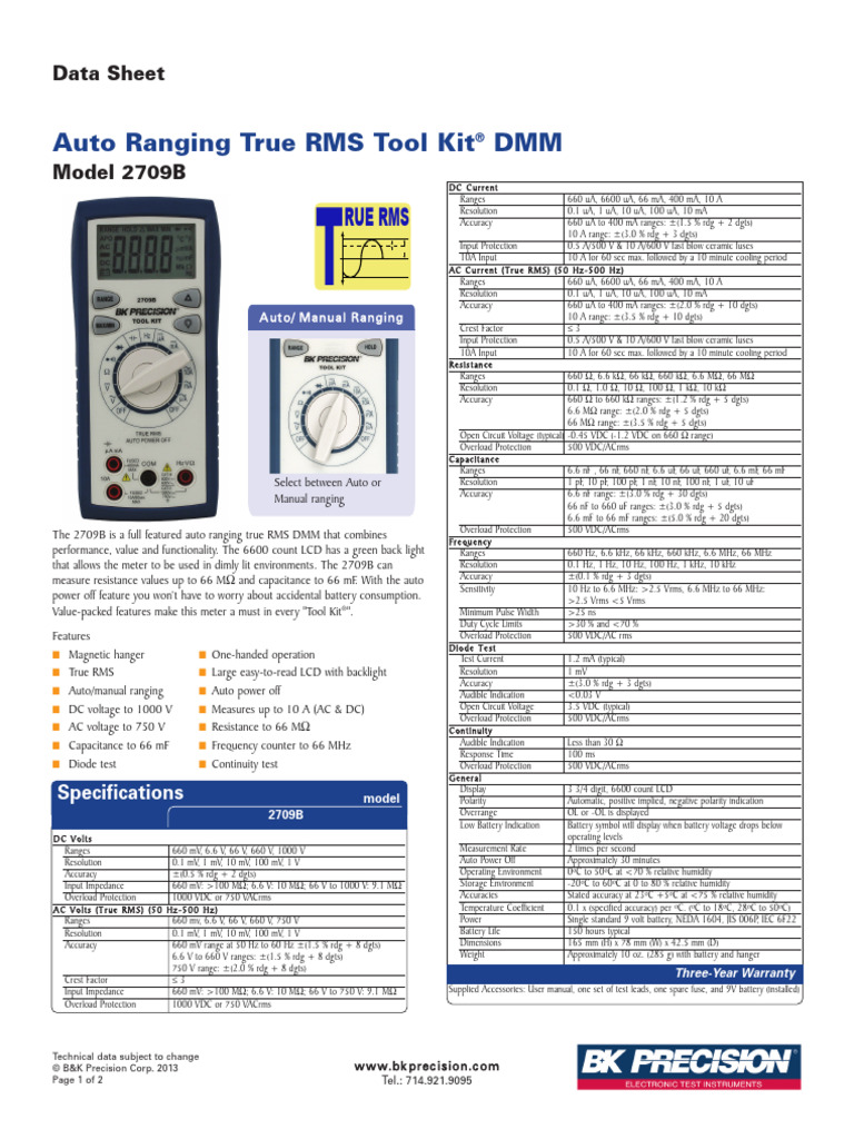 2709B_datasheet | PDF | Power Supply | Hertz