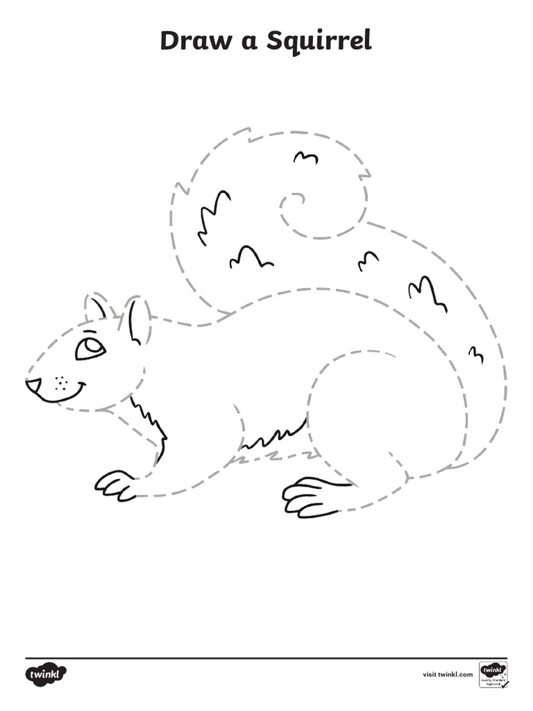 Draw a Squirrel Pencil Control Activity | PDF