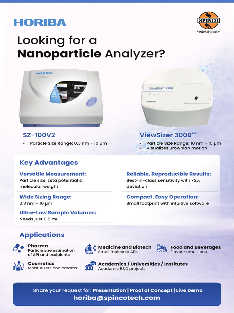 HORIBA Partical Particle Size Analyzer | PDF