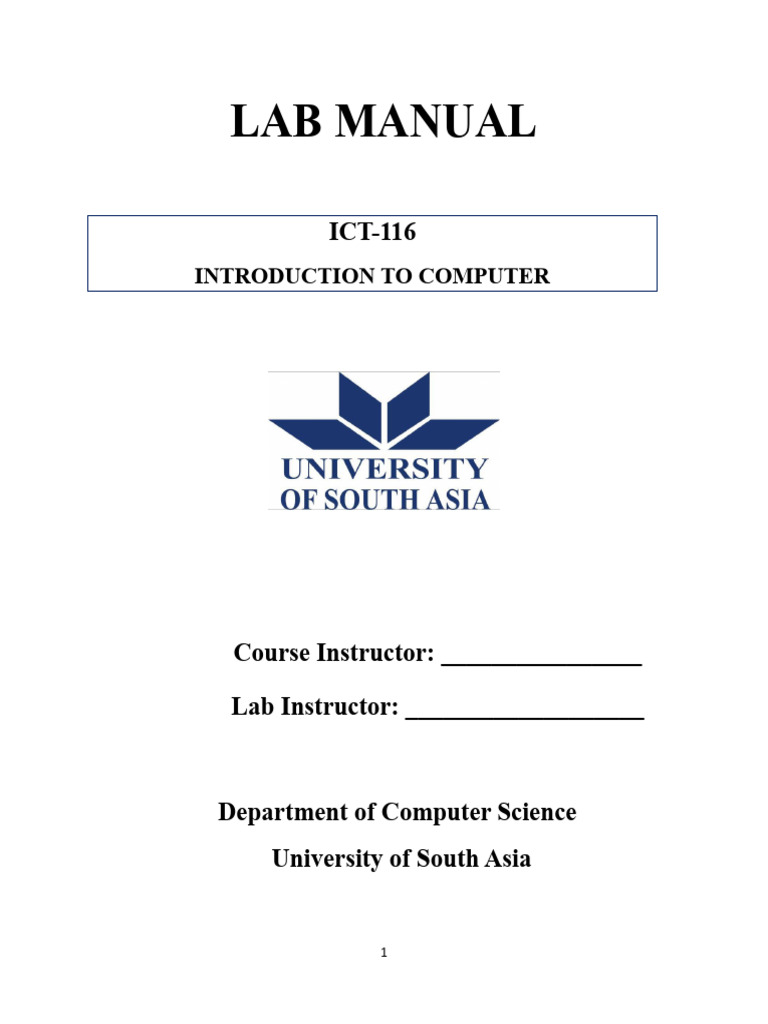 Lab Manual Itc | PDF | Microsoft Excel | Spss
