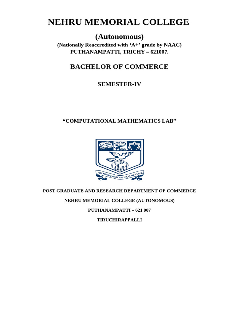 Practical Front Page BCOM | PDF