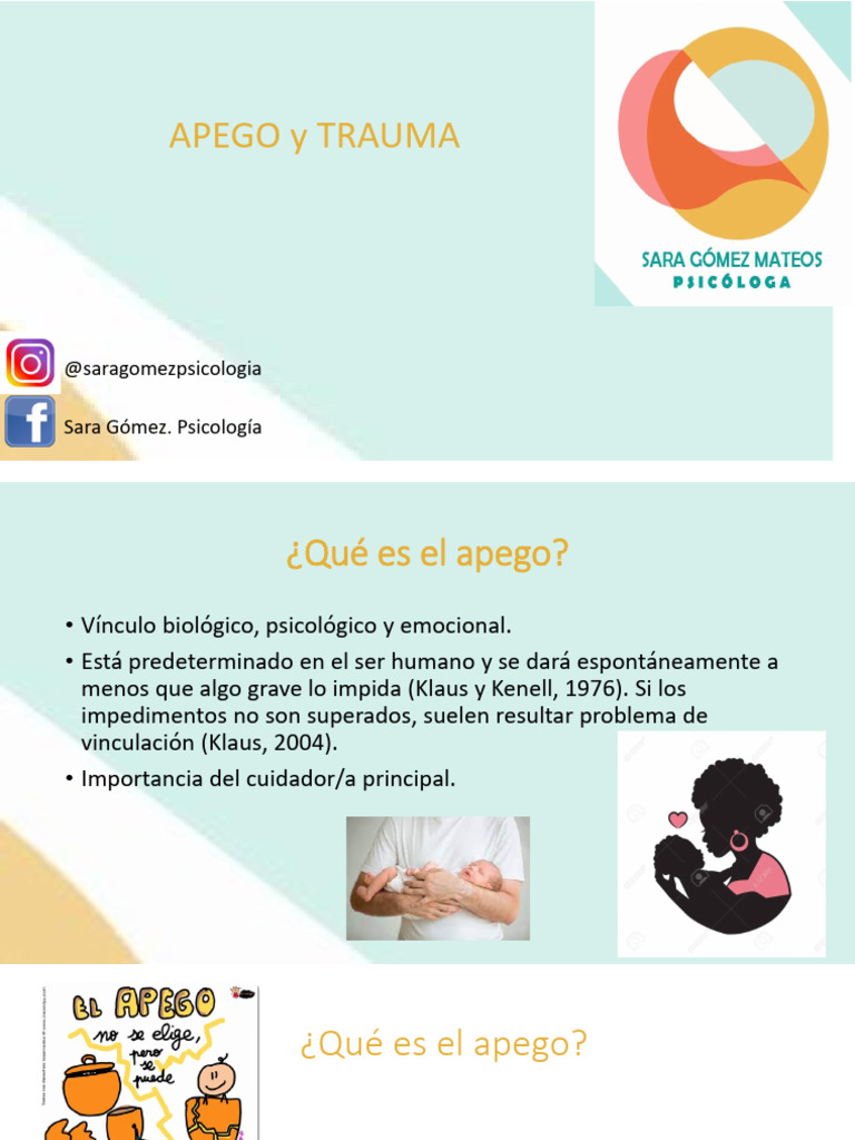 Apego y Trauma | PDF | Teoría de apego | Las emociones