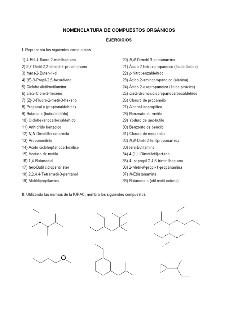 Esercizi Nomenclatura Chimica Organica Pdf Con Soluzioni