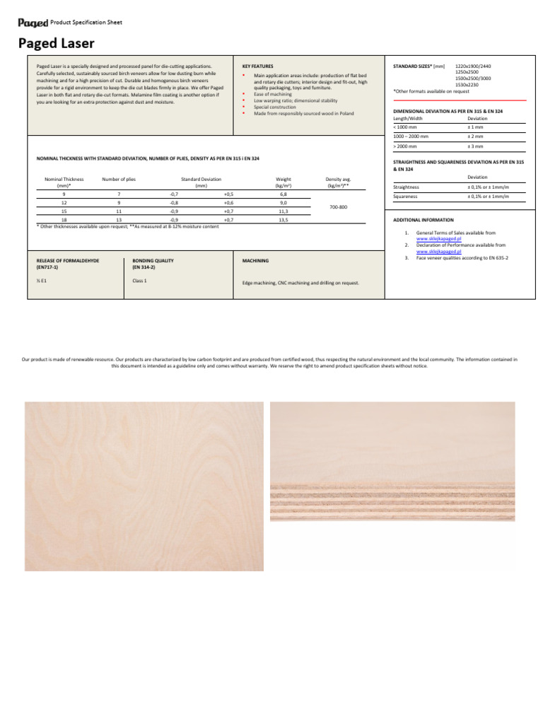 Paged_Laser_ProductSpecificationSheet_122019_EN | PDF