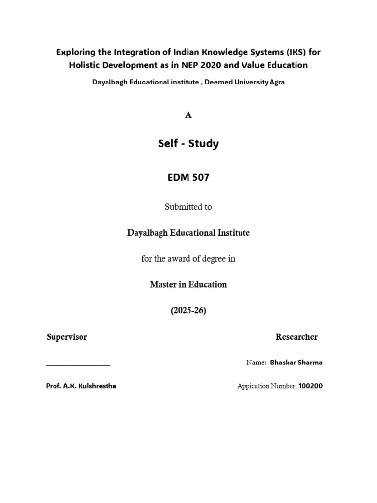 Exploring the Integration of Indian Knowledge Systems | PDF