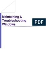 Maintaining & Troubleshooting Windows