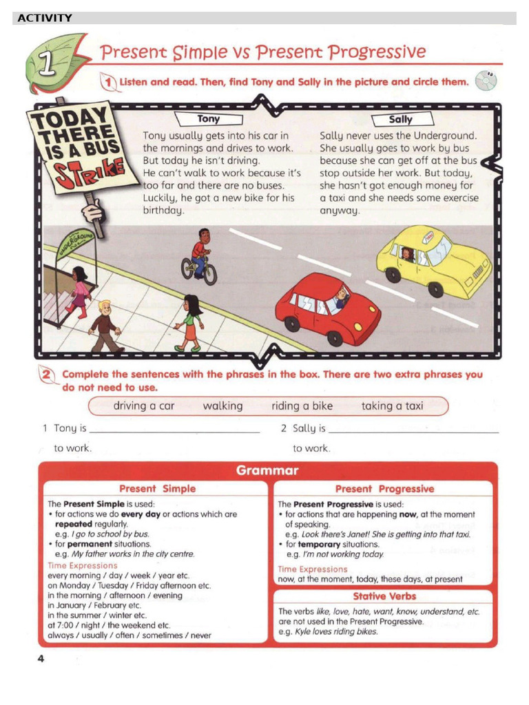 Activity Present Simple Tenses | PDF