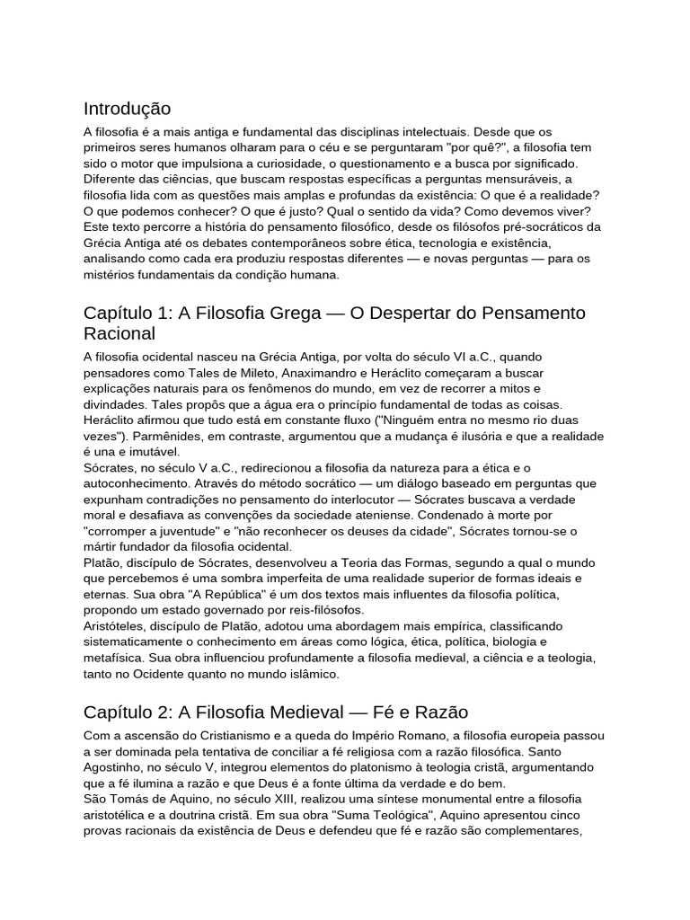 Filosofia Ao Longo Dos Séculos | PDF | Existencialismo | Teologia