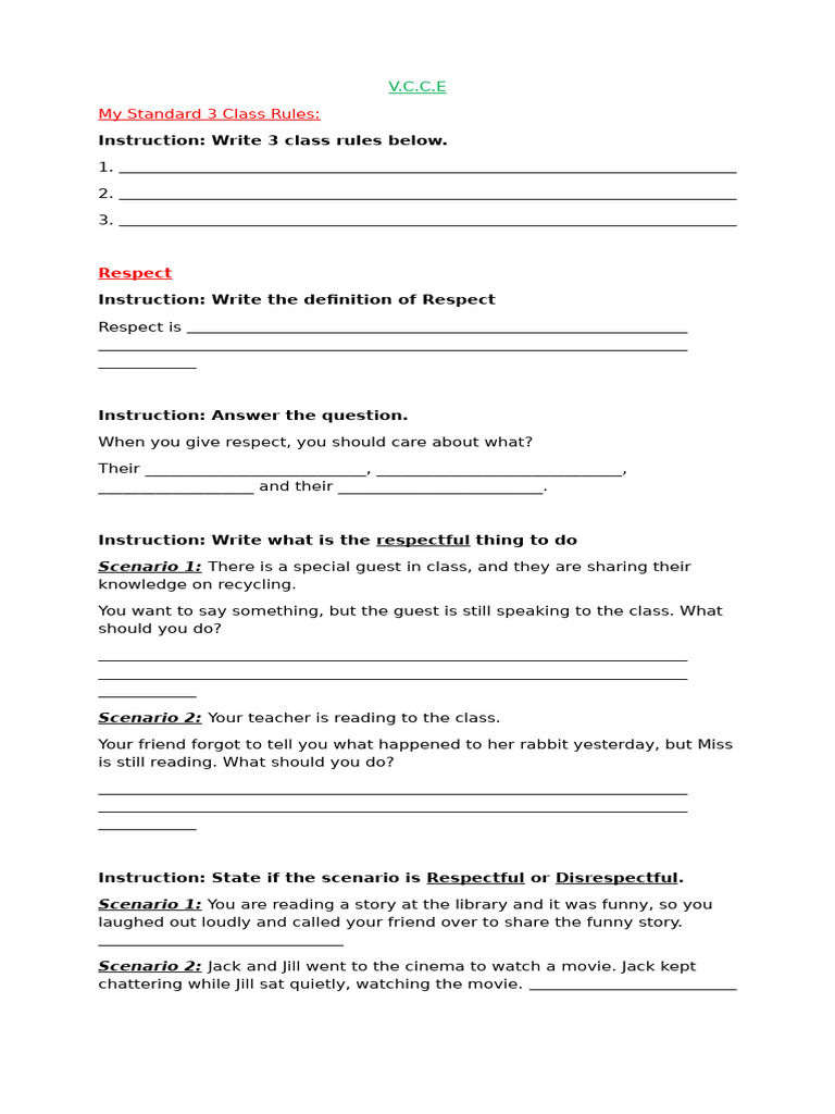 Standard 3 - VCCE- Christmas Test Revision | PDF
