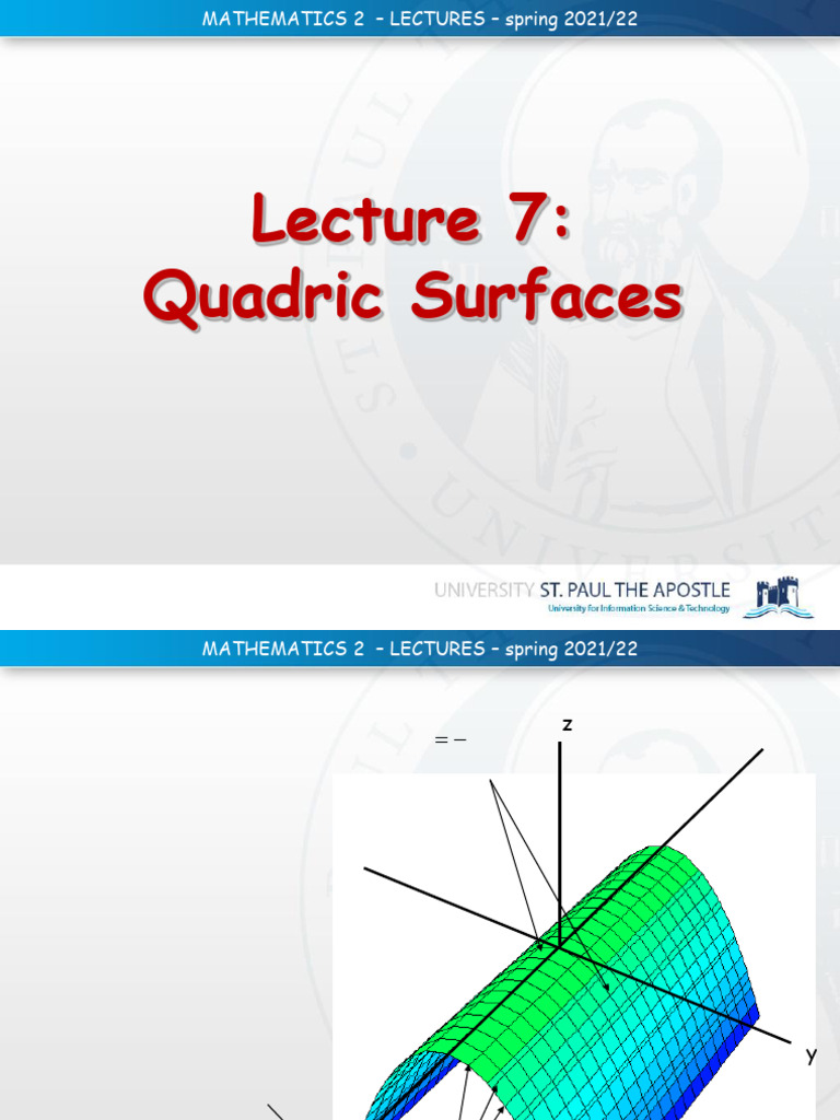 Lecture 7_Mathematics 2 | PDF | Function (Mathematics) | Ellipse