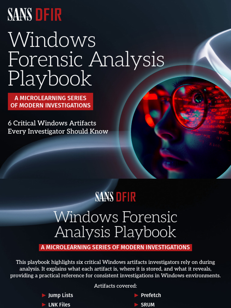 SANS Windows Forensic Analysis Playbook v2 | PDF | Computer File ...