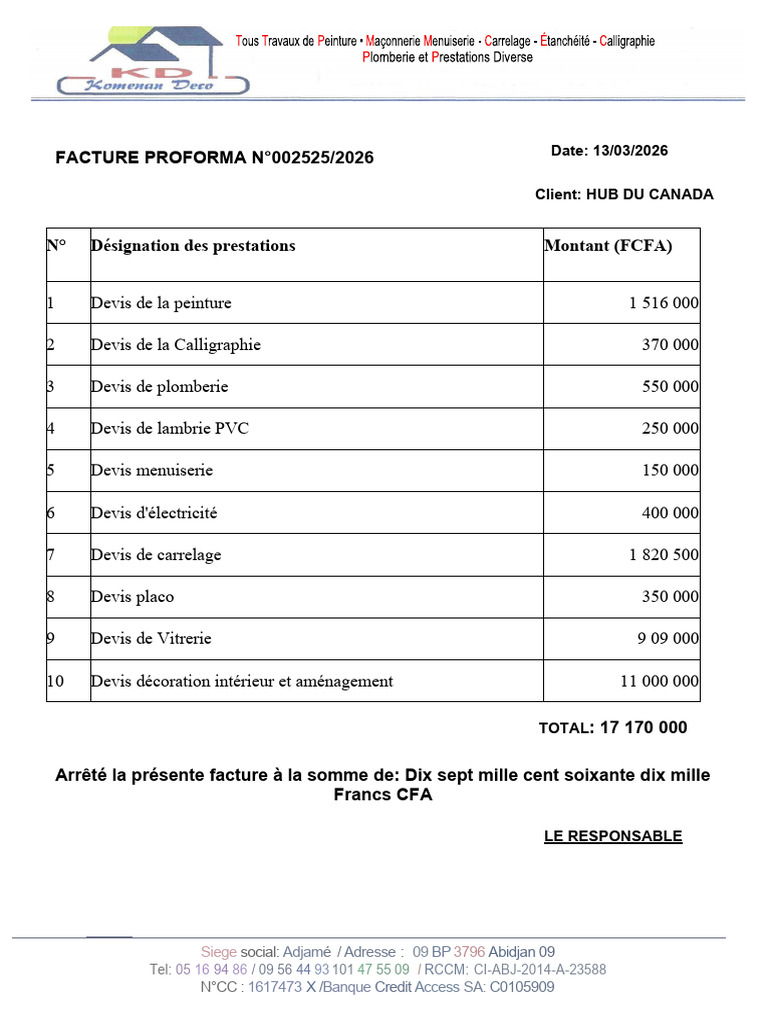 Facture Proforma | PDF