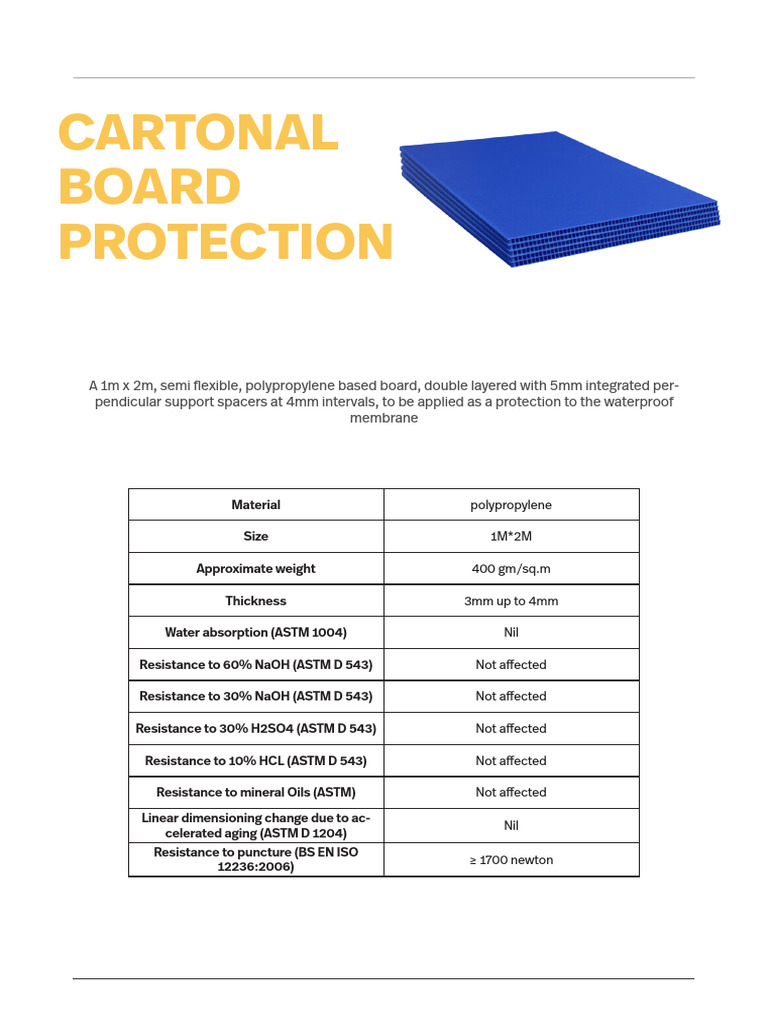 Cartonal Data Sheet | PDF