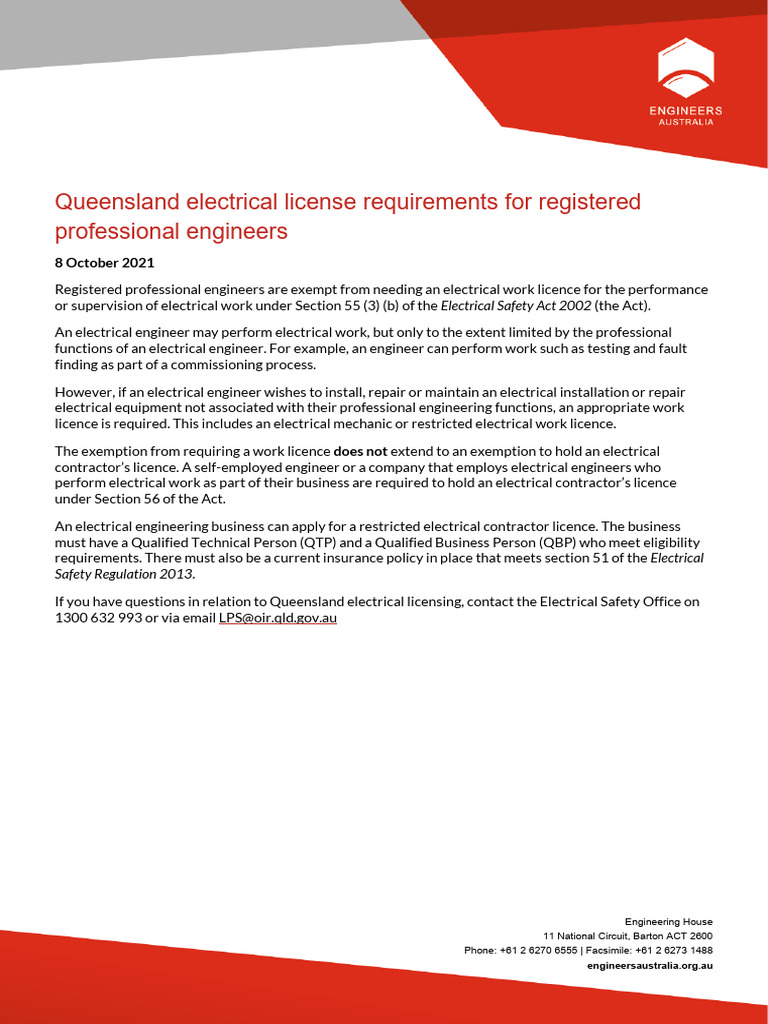 QLD Electrical | PDF