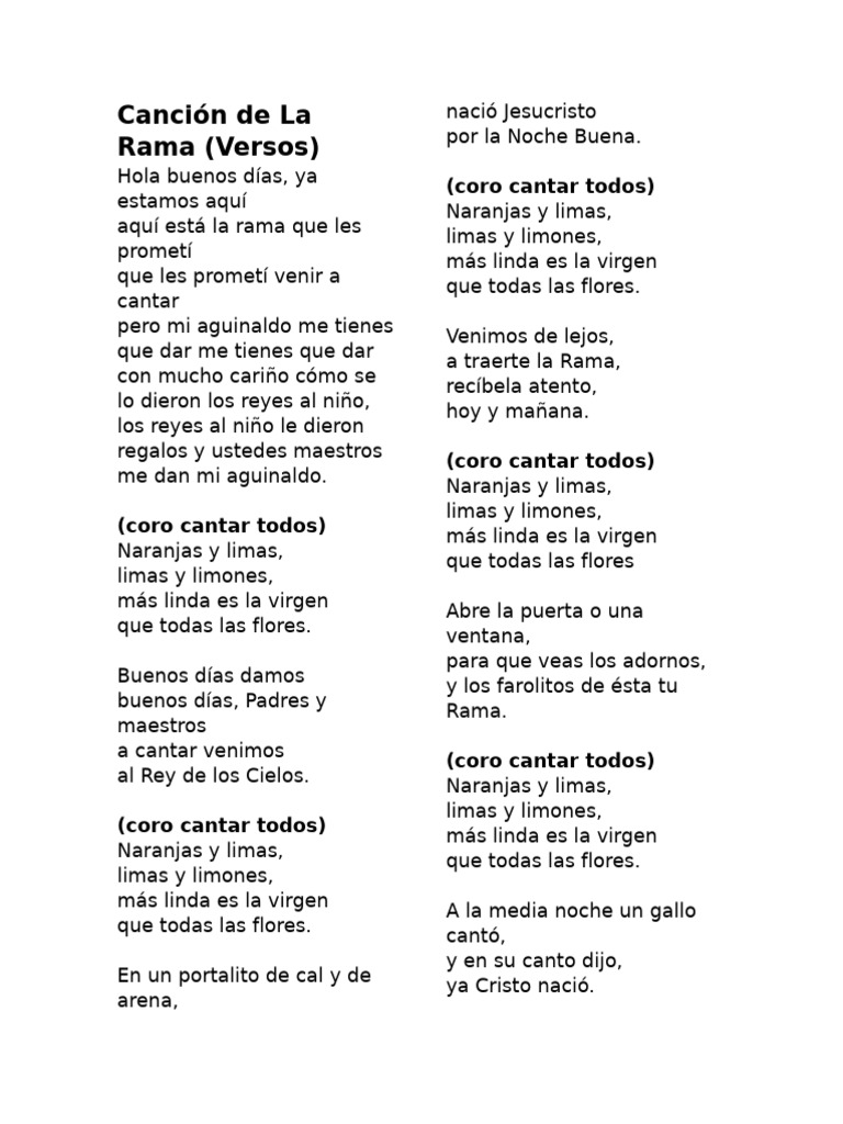 Canción de La Rama-1 | PDF