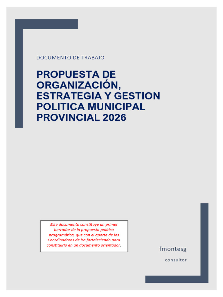 Propuesta Programatica Base 2026 | PDF | Sustentabilidad | Planificación