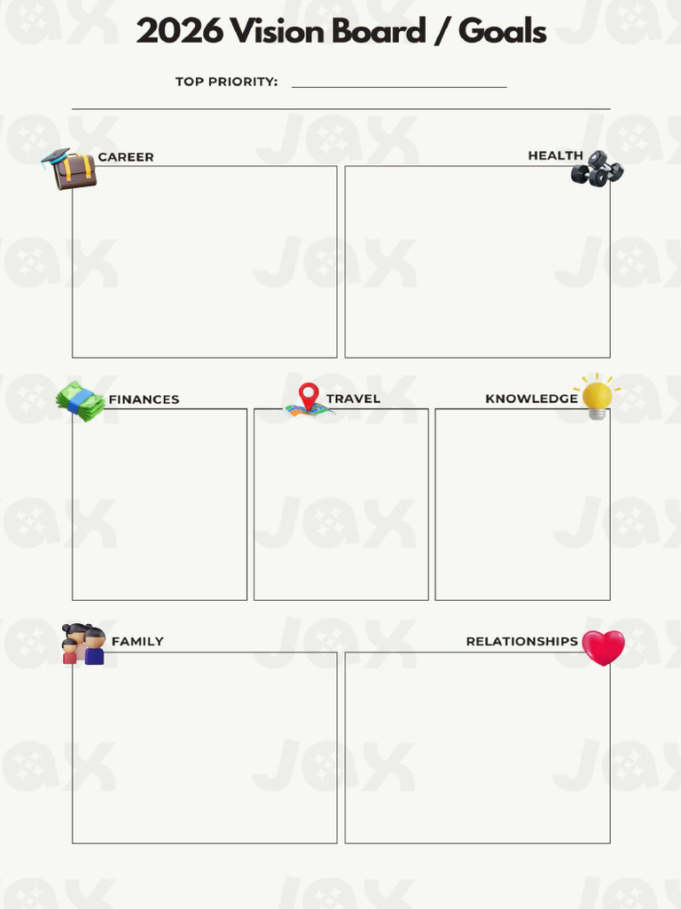 2026 Vision Board_Goals | PDF